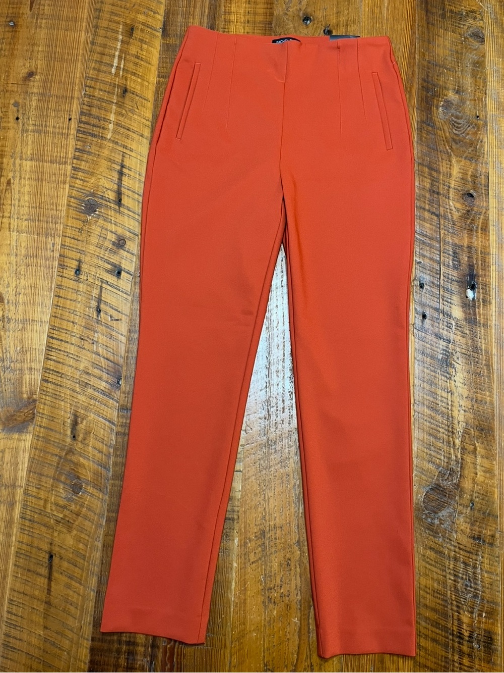 Rachel Zoe High Rise Slim Leg Tapered Pants in Burnt Orange